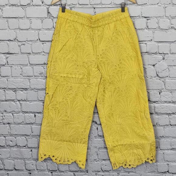 2/$50 Andie The Suasi Crop Pant Eyelet Pineapple Size M | Breezy Summer Style - Picture 4 of 7